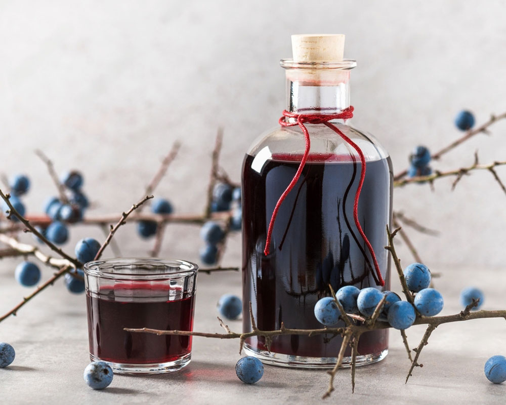 Homemade Sloe Gin